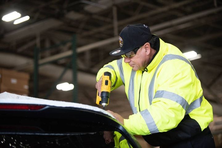 Wallenius Wilhelmsen technicians perform minor body, paint, and fit-and-finish work whenever...