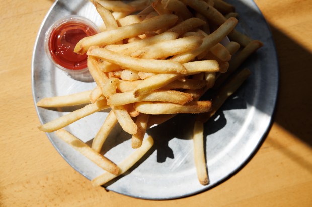 The hand-cut beef-tallow fries at Clove and Hoof on Tuesday, March, 26, 2024, in Oakland, Calif. (Dai Sugano/Bay Area News Group)