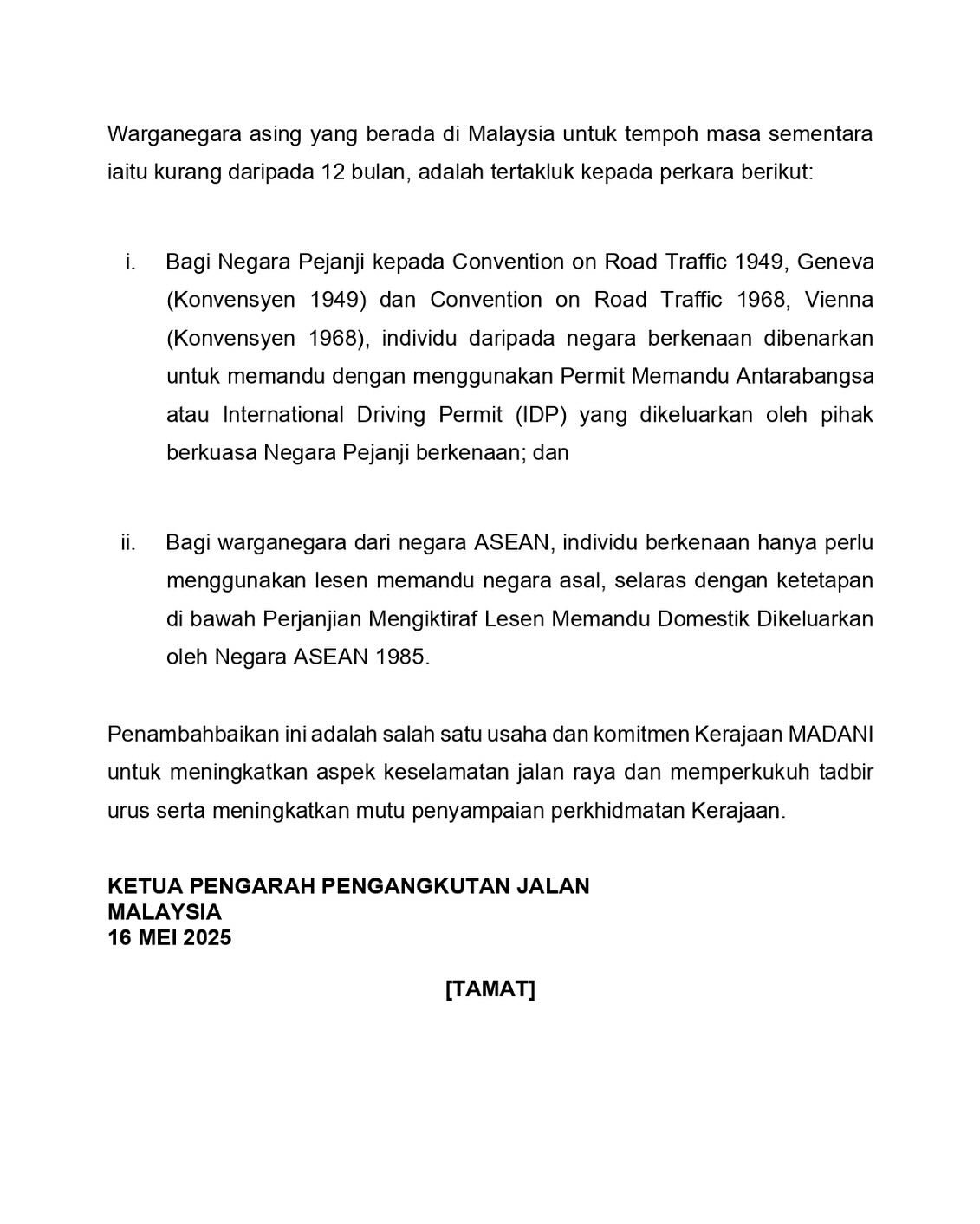 2025 JPJ Malaysia driving licence - 2