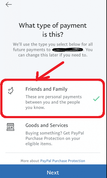Send money as friends and family Via PayPal