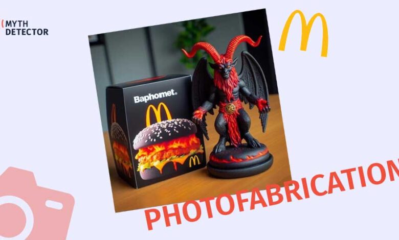 The Photo of McDonalds Baphomet Burger is Generated by Artificial Intelligence AI