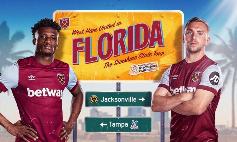 West Ham United announce The Sunshine State Tour 1 sst header
